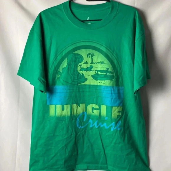 DISNEYLAND WALT DISNEY WORLD SIZE LARGE GREEN JUNGLE CRUISE DESIGN CLEAN… - Picture 2 of 8